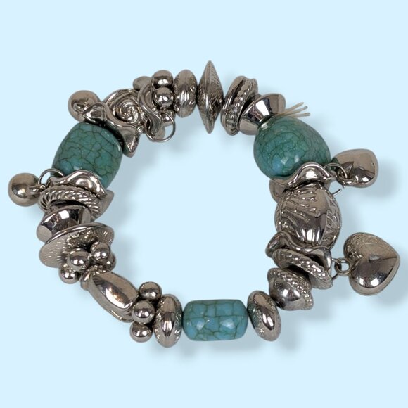 Chunky Beaded Stretch Bracelet - Picture 2 of 5